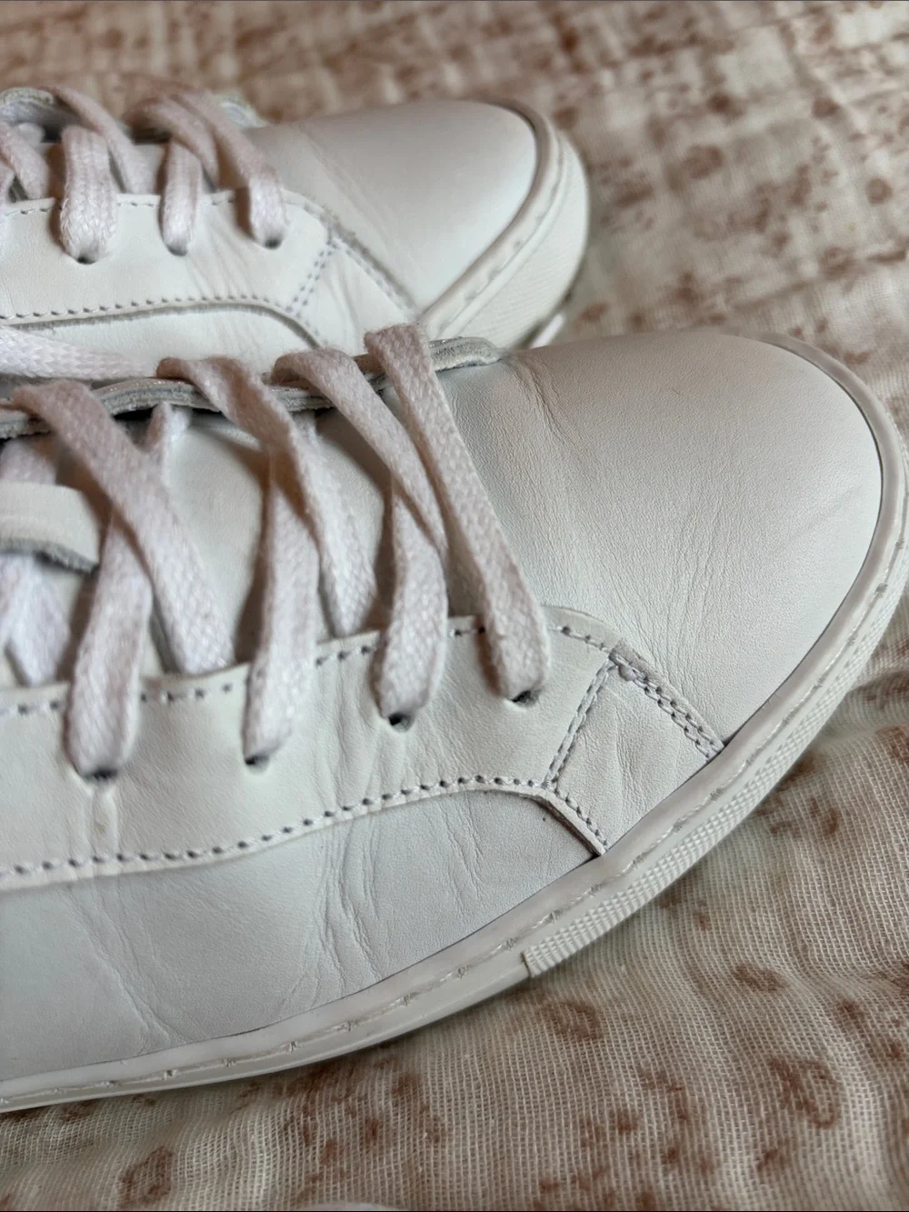 Avellini Women's White Leather Athletic Sneakers
